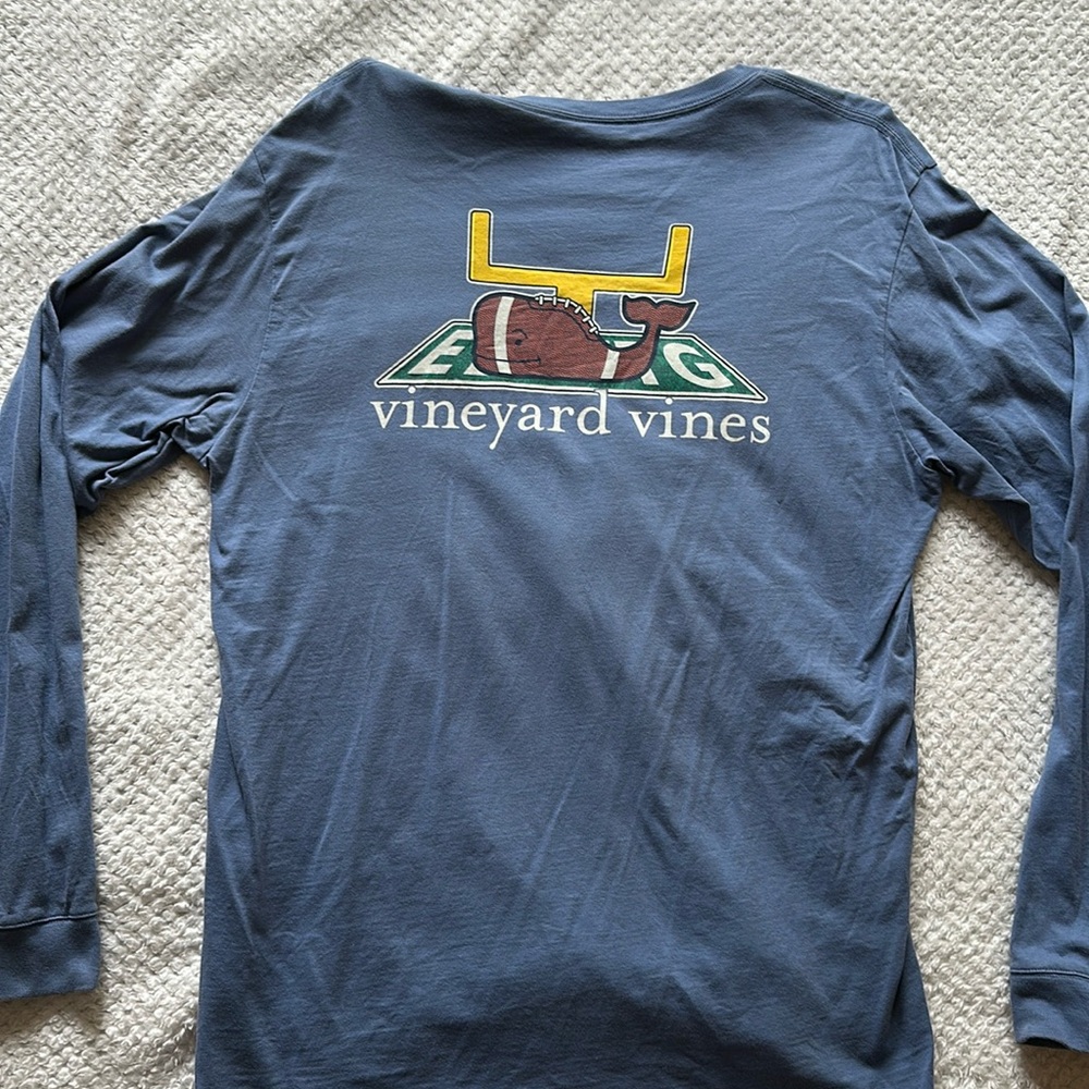Vineyard Vines Football Endzone Long-Sleeve Pocket Tee